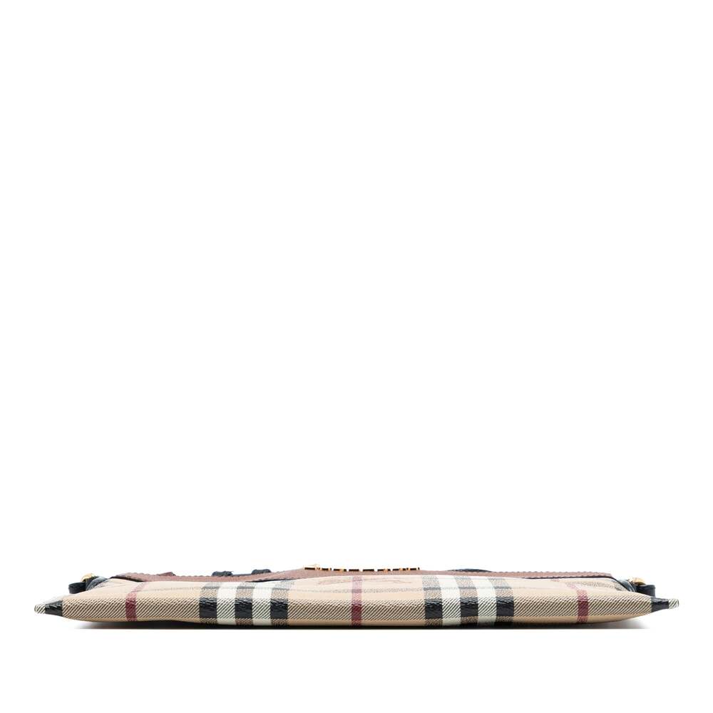 Burberry Peyton Crossbody Bag Haymarket #246114B51B - Picture 3 of 7